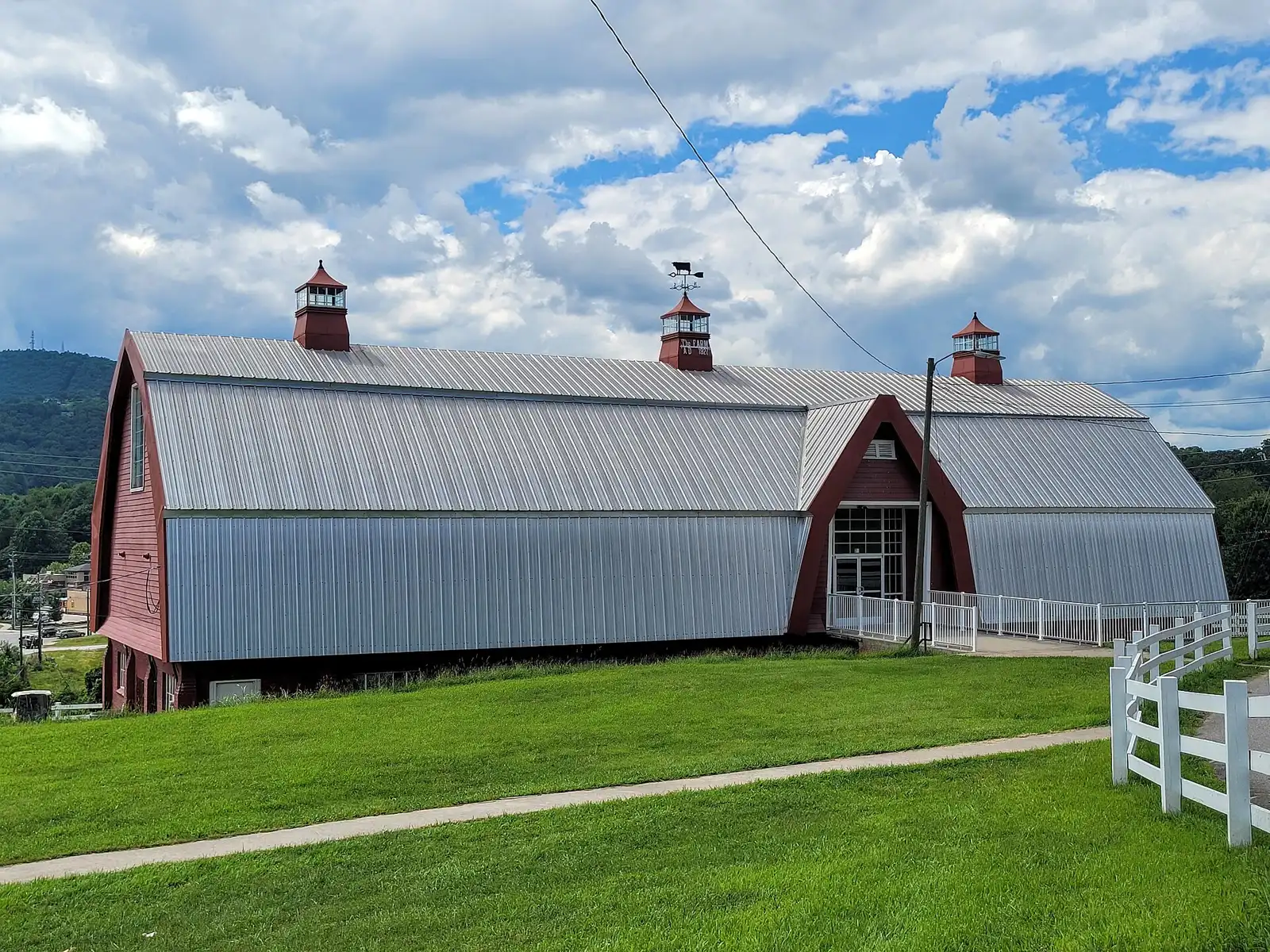The dairy barn at Eliada in West Asheville, home of the Eliada Corn Maze and Fall Festival.