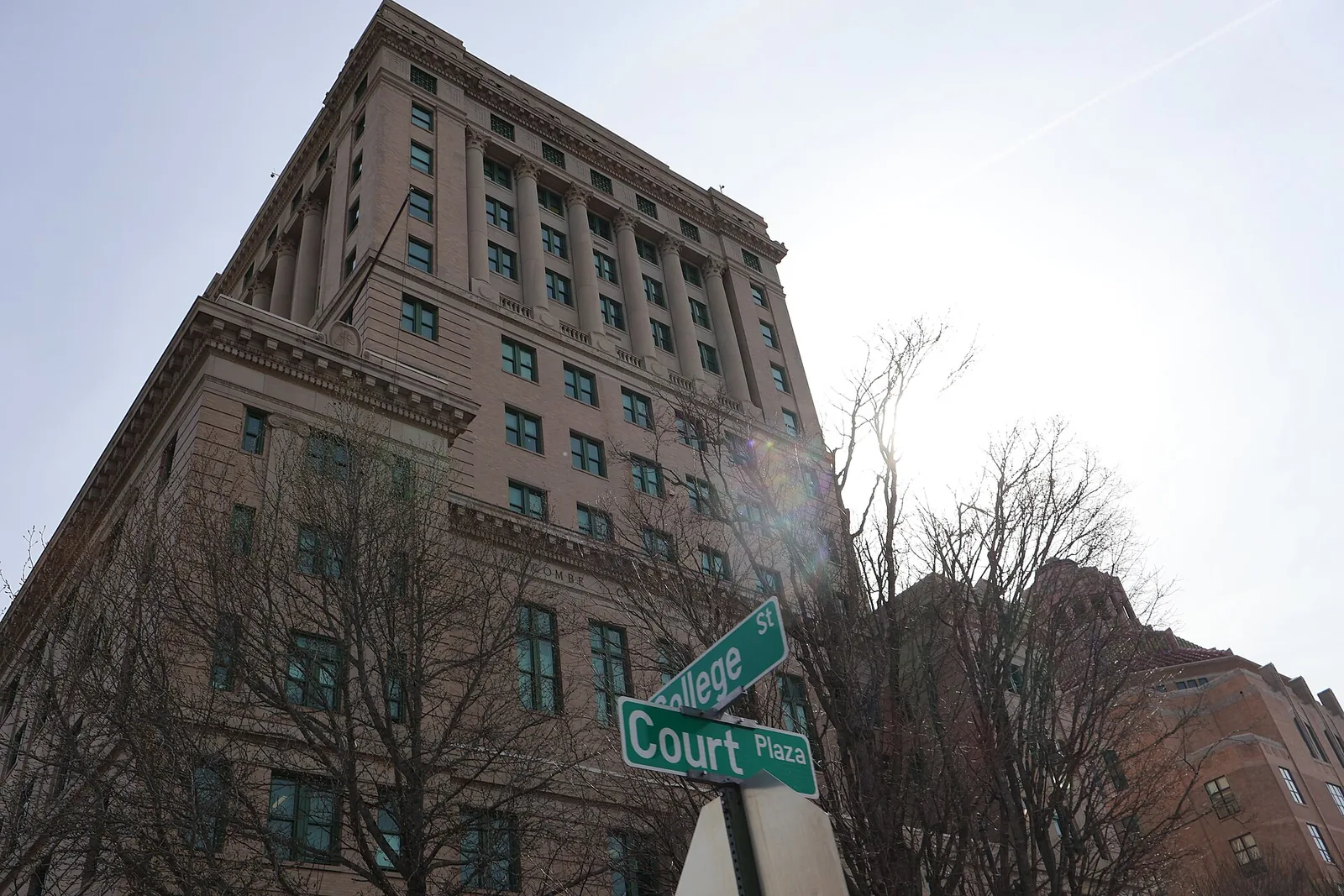 The Buncombe County Courthouse at College Street and Court Plaza in downtown Asheville.