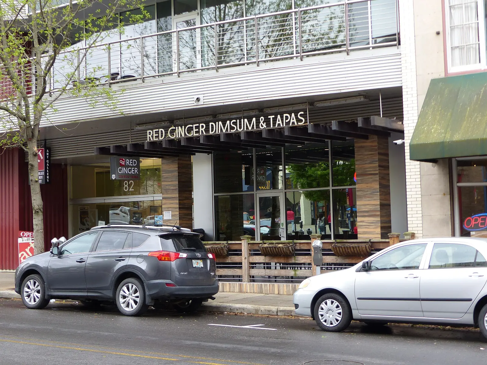 The front of Red Ginger Dimsum & Tapas at 82 Patton Ave. in downtown Asheville.